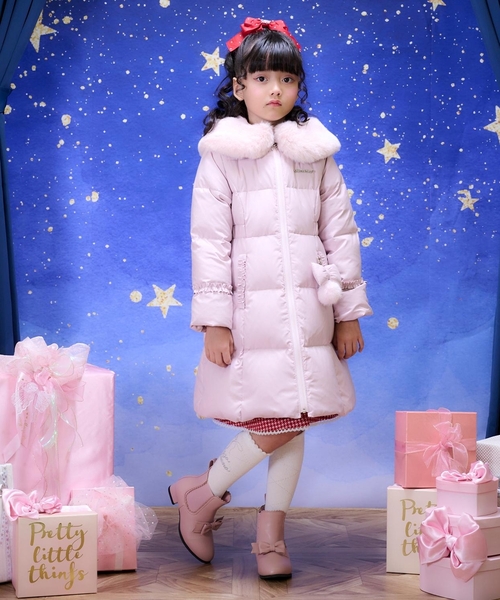 メゾピアノ　ダウンコート　 ロングダウン mezzo piano ダウン アウター チャームつき ロングダウン キッズ 子供
