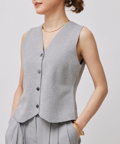 「BABYLONE」 ニットベスト フリー オフホワイト レディース_画像5