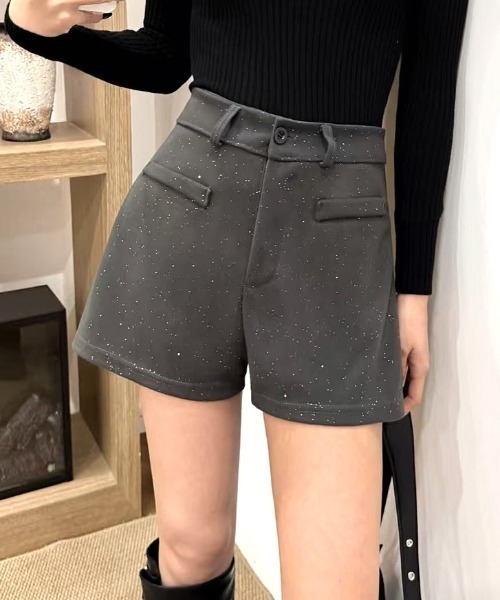 SHEENA（シーナ） パンツ グリッターラメショートパンツ レディース