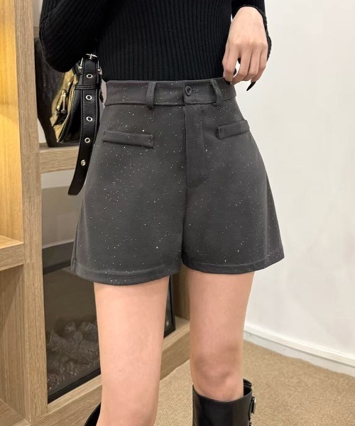 SHEENA（シーナ） パンツ グリッターラメショートパンツ レディース