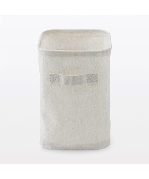 無印良品（MUJI） 収納 ポリエステル麻 ソフトボックス 長方形 中