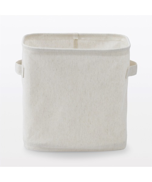 無印良品（MUJI） 収納 ポリエステル麻 ソフトボックス 長方形 中