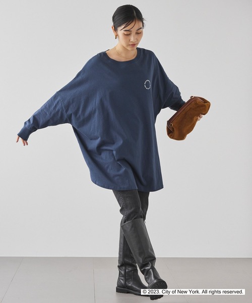 「GOOD ROCK SPEED」 長袖カットソー フリー ネイビー レディース_画像9