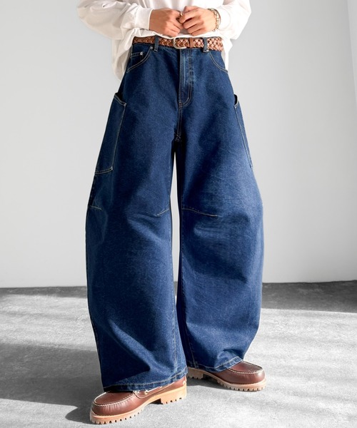Java ワイドパンツ ジーンズ 「JaVaジャバコラボ」夏のショート丈