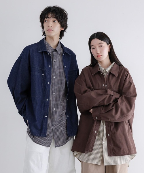 LOWRYS FARM（ローリーズファーム） シャツ 「LFM(U)」DENIM SHIRT 