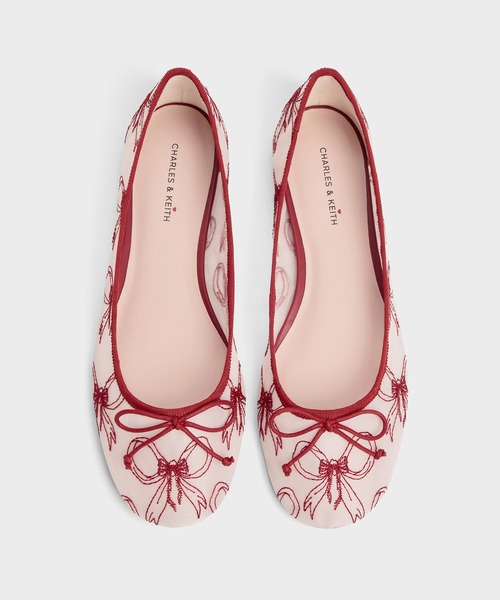 CHARLES & KEITH バレエ　　今期完売 CHARLES ＆ KEITH（チャールズ&キース） バレエシューズ パンプス ボウ