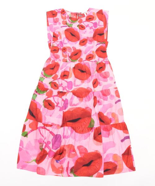 「Desigual」 ノースリーブワンピース M レッド レディースの画像