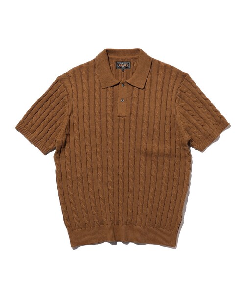 BEAMS+（ビームスプラス） ポロシャツ 半袖 Knit Polo Cable メンズ