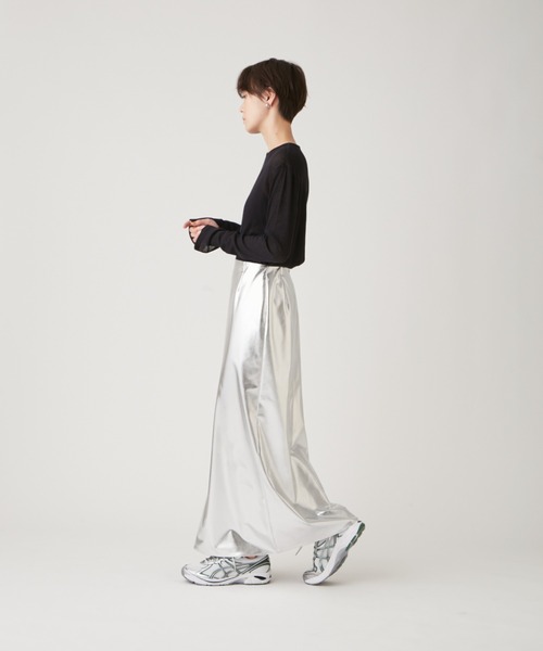 「emmi」 スカート 0 シルバー レディース_画像3