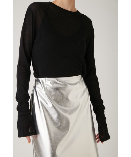 「emmi」 スカート 0 シルバー レディース_画像4