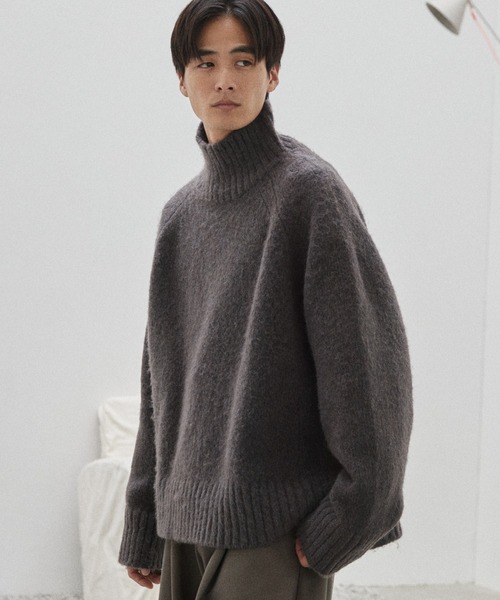 「WYM LIDNM」 長袖ニット L ライトグレー メンズ_画像8