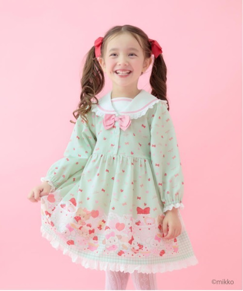 coeur a ワンピース 「Lil ala mode×coeur coeur」セーラーワンピース
