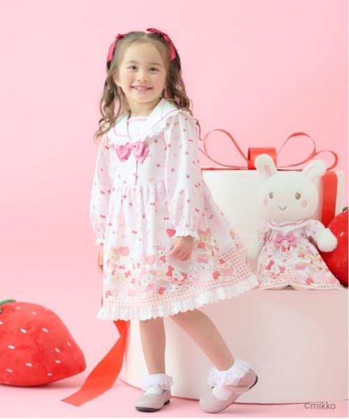 coeur a ワンピース 「Lil ala mode×coeur coeur」セーラーワンピース