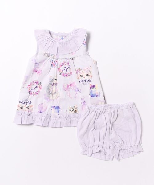 nino（ニノ） ベビー ラベンダーねこBabyスーツ : ZOZOTOWN Yahoo!店 