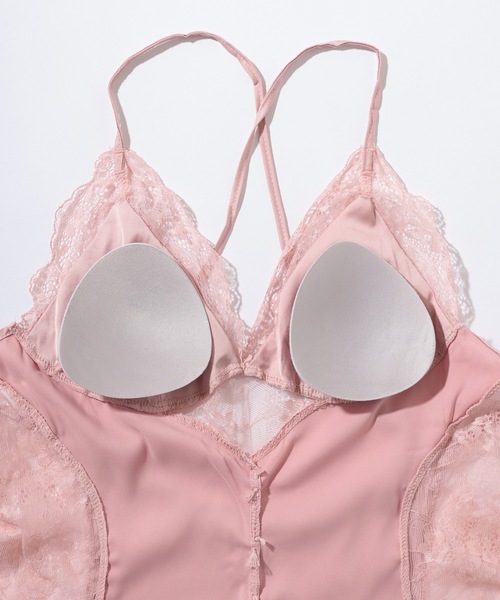 CLANE カップ付きキャミ　サイズ2 ピンク Lace Ladies（レースレディース） 「2点セット」サイド レース カップ
