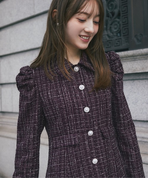 「tocco closet」 長袖ワンピース M ピンク系その他 レディース_画像2