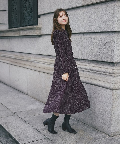 「tocco closet」 長袖ワンピース M ピンク系その他 レディース_画像6