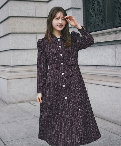 「tocco closet」 長袖ワンピース M ピンク系その他 レディース_画像7