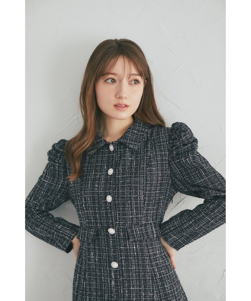 「tocco closet」 長袖ワンピース M ピンク系その他 レディース_画像9