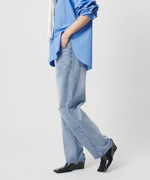 ジーンズ デニム デニムパンツ 「MARW UNITED ARROWS」クラッシュ デニム パンツ レディースの画像
