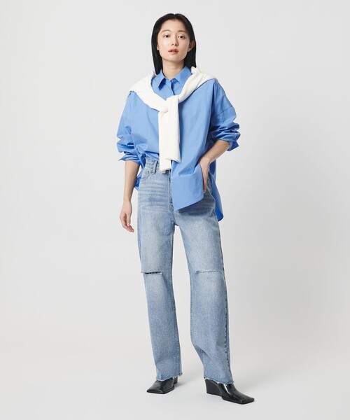 ジーンズ デニム デニムパンツ 「MARW UNITED ARROWS」クラッシュ デニム パンツ レディースの画像