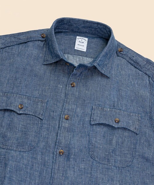 ブルークスブラザズBrookBrothers新作ダブルジャケット47300円購入 BROOKS BROTHERS（ブルックスブラザーズ） シャツ リネンツイル ダブル