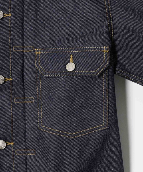 「INTER FACTORY」 デニムジャケット LARGE インディゴブルー メンズ_画像8