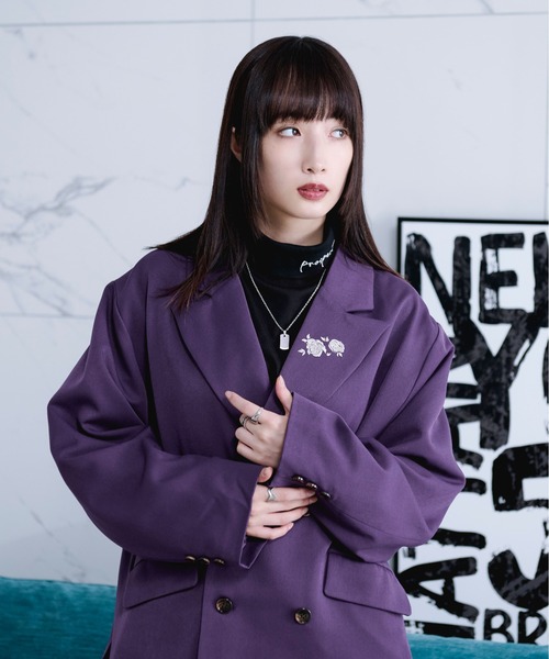 Ellno Loset（エルノロゼット） テーラードジャケット MEDIUM パープル
