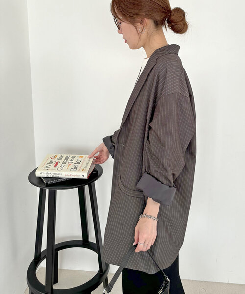 「DISCOAT」 テーラードジャケット FREE グレー レディース_画像7