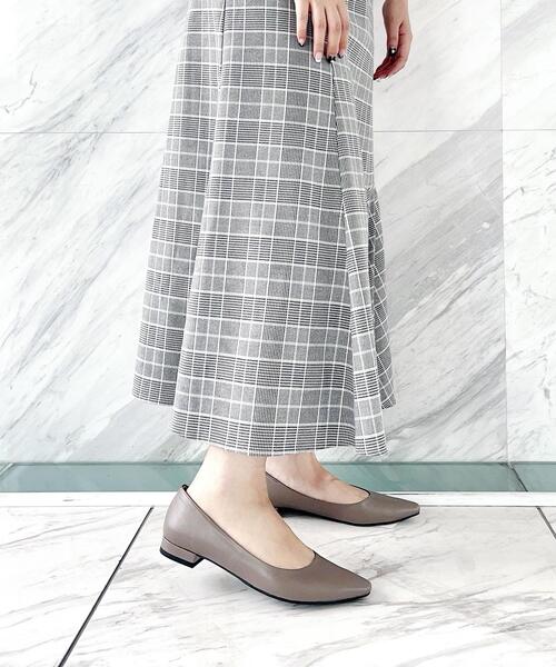 「ESPERANZA」 フラットパンプス 23.5cm ブラウン レディース_画像2