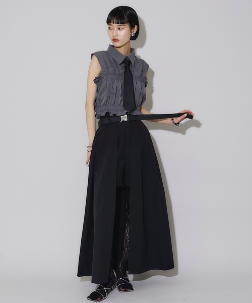「VIOLETTA」 ロングスカート S ブラック レディース_画像4