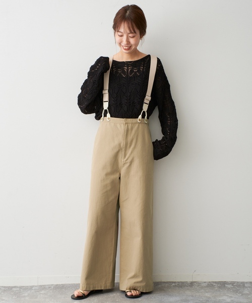 「Spick & Span」 オーバーオール 38 ブラック レディース_5