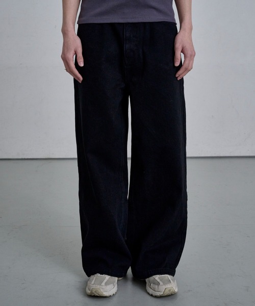 ワイドパンツ ジーンズ STUDS DENIM / スタッズデニム メンズ