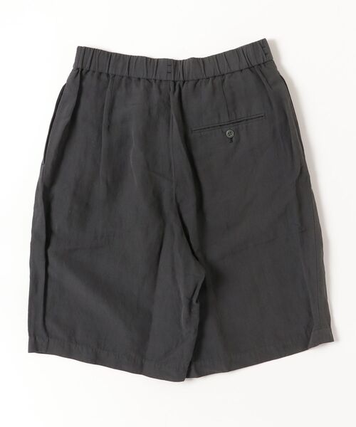 パンツ 「ATON」COTTON LINEN VOILE TWO TUCKED EASY SHORTS メンズの画像