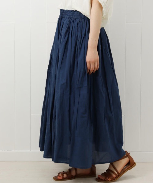 Bleu Bleuet（ブルーブルーエ） ロング スカート コットンボイル