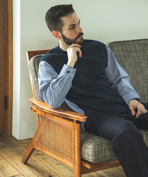 「MR.OLIVE」 スウェットカットソー MEDIUM グレー メンズ_画像9