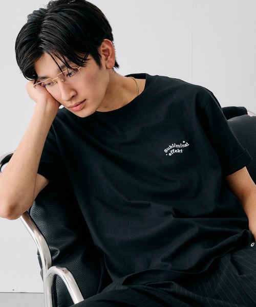 Adoon plain tシャツ WAVE LOGO STUDDED T / ウェーブロゴスタッズ