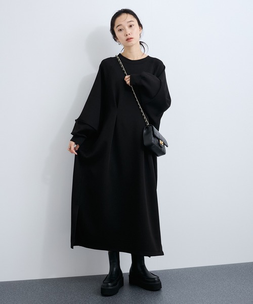 「LE CERCLE par rope'」 長袖ワンピース FREE カーキ レディース_画像2