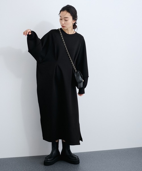 「LE CERCLE par rope'」 長袖ワンピース FREE カーキ レディース_画像4
