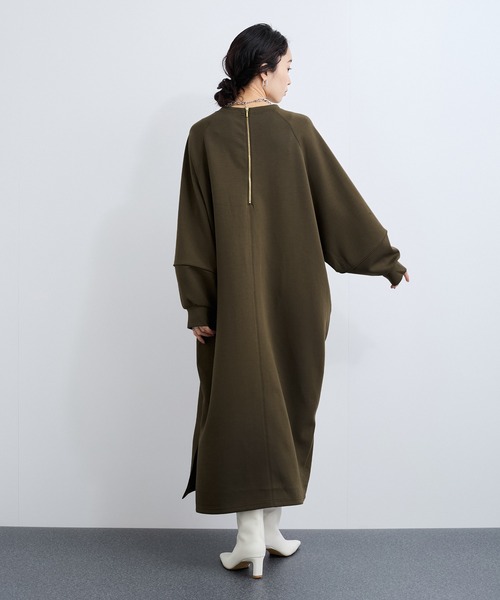 「LE CERCLE par rope'」 長袖ワンピース FREE カーキ レディース_画像7