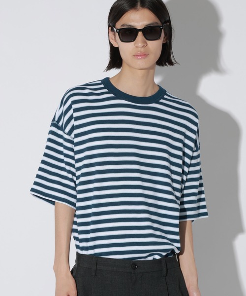 LAKOLE（ラコレ） tシャツ ハニカムワッフルボーダーT / 741340 メンズ