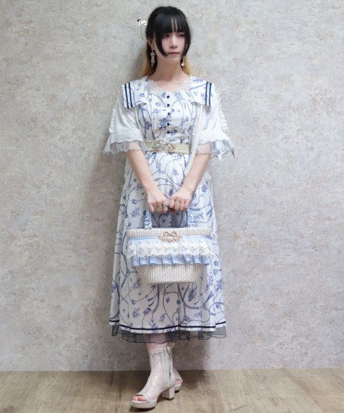 axes femme（アクシーズ ファム） ワンピース 半袖 セーラーカラー