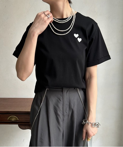 「DouDou」 半袖Tシャツ FREE ホワイト レディース_画像3