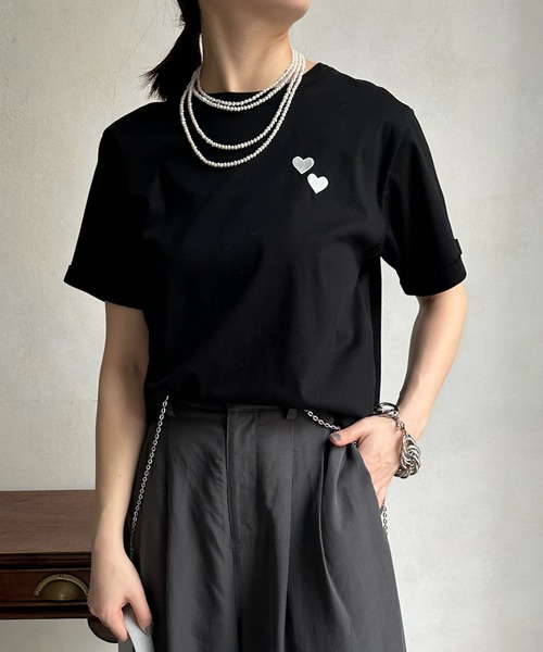 「DouDou」 半袖Tシャツ FREE ホワイト レディース_画像4