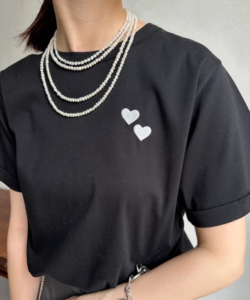 「DouDou」 半袖Tシャツ FREE ホワイト レディース_画像5