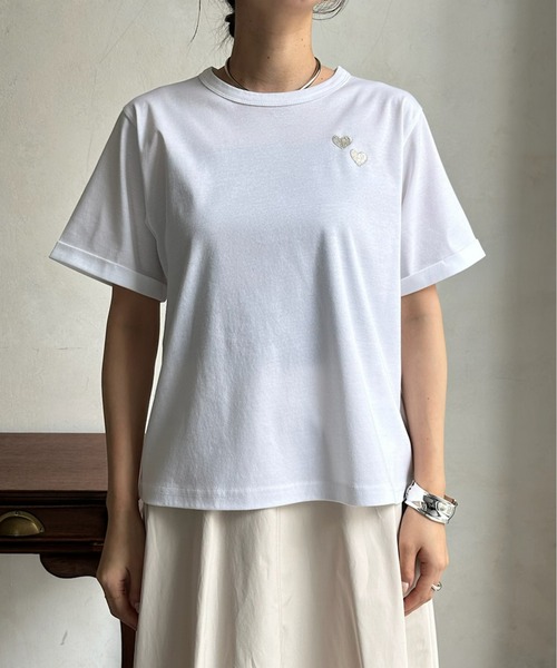 「DouDou」 半袖Tシャツ FREE ホワイト レディース_画像6