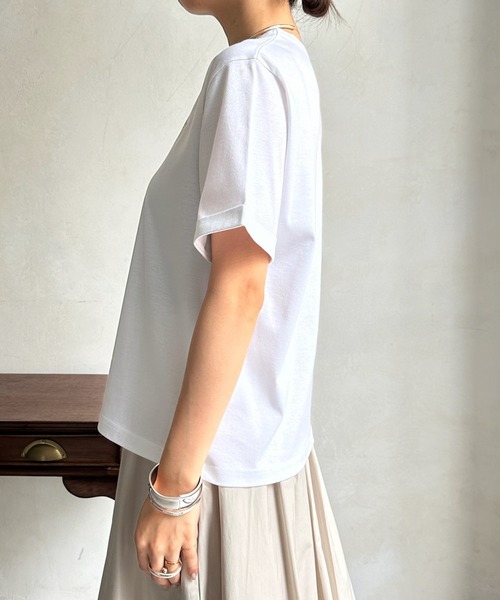 「DouDou」 半袖Tシャツ FREE ホワイト レディース_画像7