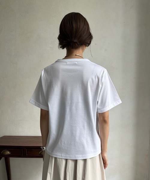 「DouDou」 半袖Tシャツ FREE ホワイト レディース_画像8