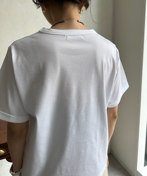 「DouDou」 半袖Tシャツ FREE ホワイト レディース_画像9