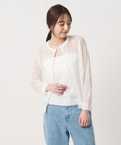 UNITED ARROWS（ユナイテッドアローズ） カーディガン シアー フラワー